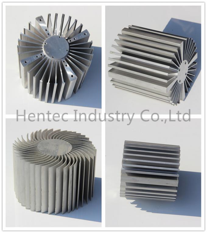 6061/6063 protuberancias de aluminio del disipador de calor con CNC que trabaja a máquina, doblez, puliendo