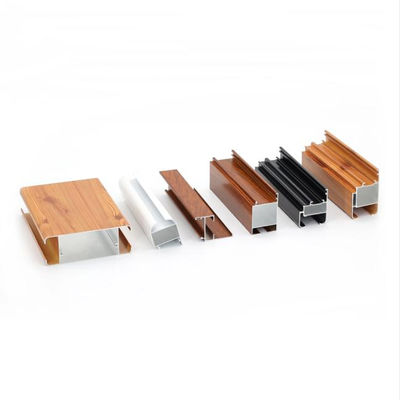 6063 Alloy 6000 Series T3-T8 Temper Aluminum Extrusion Profile for Customized Wood Grained Kitchen Cupboard