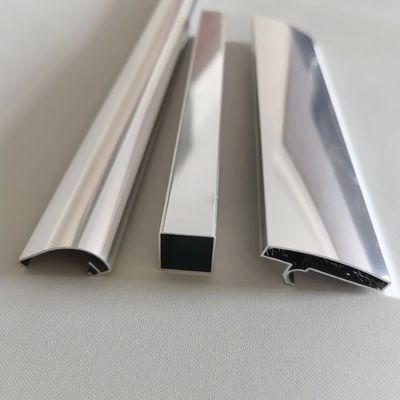 Mechanical Bright Polished Mirror Anodized Aluminum C U Profile with Customized Color for Shower Room