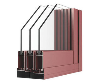 Las protuberancias aluminio de la ventana, la protuberancia de aluminio perfilan la ventana de la sección