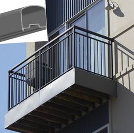Verjas de aluminio al aire libre para las escaleras, verjas exteriores de la mano de la mano