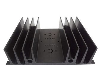 6063 anodizados/6061 perfiles de aluminio de la protuberancia del disipador de calor con color plateado, negro