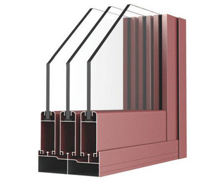 Perfiles de cristal moderados insonoros de la protuberancia de la ventana de aluminio de la capa doble