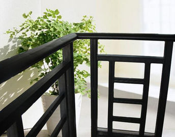 Verja de aluminio de la escalera para las escaleras, capa del polvo/verjas exteriores de aluminio de anodización de la mano