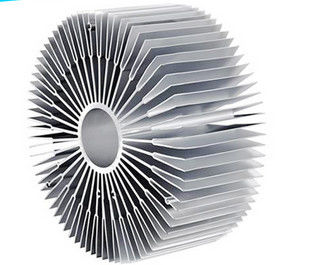 Plateado/anodizó el perfil de aluminio industrial, disipador de calor de encargo del aluminio de la CPU de la precisión