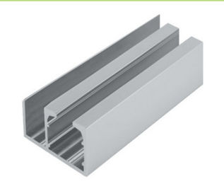Perfiles de la protuberancia de la ventana de aluminio, pista del gemelo de la parte inferior de la puerta del canal de la puerta de vidrio de desplazamiento