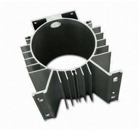 Cilindro de aluminio industrial anodizado plateado Shell del perfil 6063 con trabajar a máquina acabado
