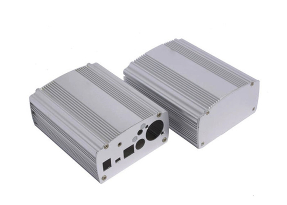 Impresión en serigrafía Extrusiones de aluminio para electrónica / Caja AMP de potencia personalizada / Recinto de circuito OEM