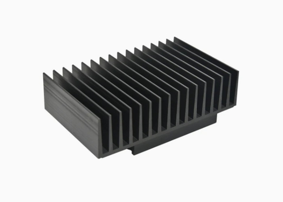 Profiles de aluminio industrial anodizado y extrudido para lavabo de calor negro brillante 6063-T5
