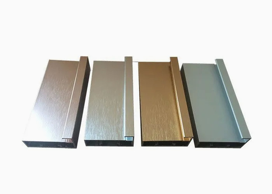 Profile de secciones de aluminio extrudido industrial anodizado y coloreado con mecanizado CNC