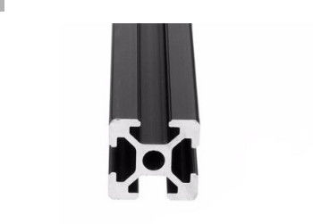 Protuberancia de aluminio anodizada negro del perfil de la ranura de aluminio del sistema T en plata