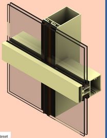Perfil de la pared de cortina del aluminio de la aleación 6061 anodizado para la construcción