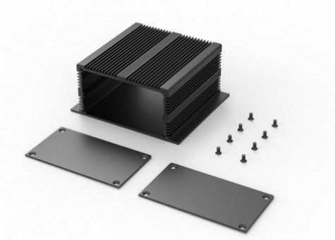 cubierta eléctrica sacada anodizada negra de la caja de aluminio 6063 6005