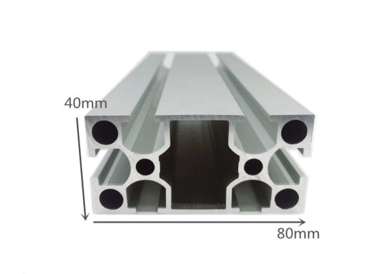 T anodizado plateado ranuró la protuberancia de aluminio 6061 que enmarcaba para el banco de trabajo/la tabla de funcionamiento