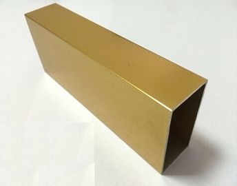 Perfiles de aluminio anodizados de oro de la protuberancia para Windows de aluminio de desplazamiento