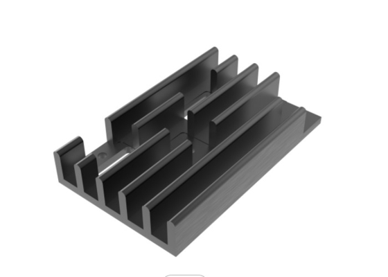 El negro de aluminio del perfil de la protuberancia del disipador de calor de 6060 aleaciones anodizó electroforético